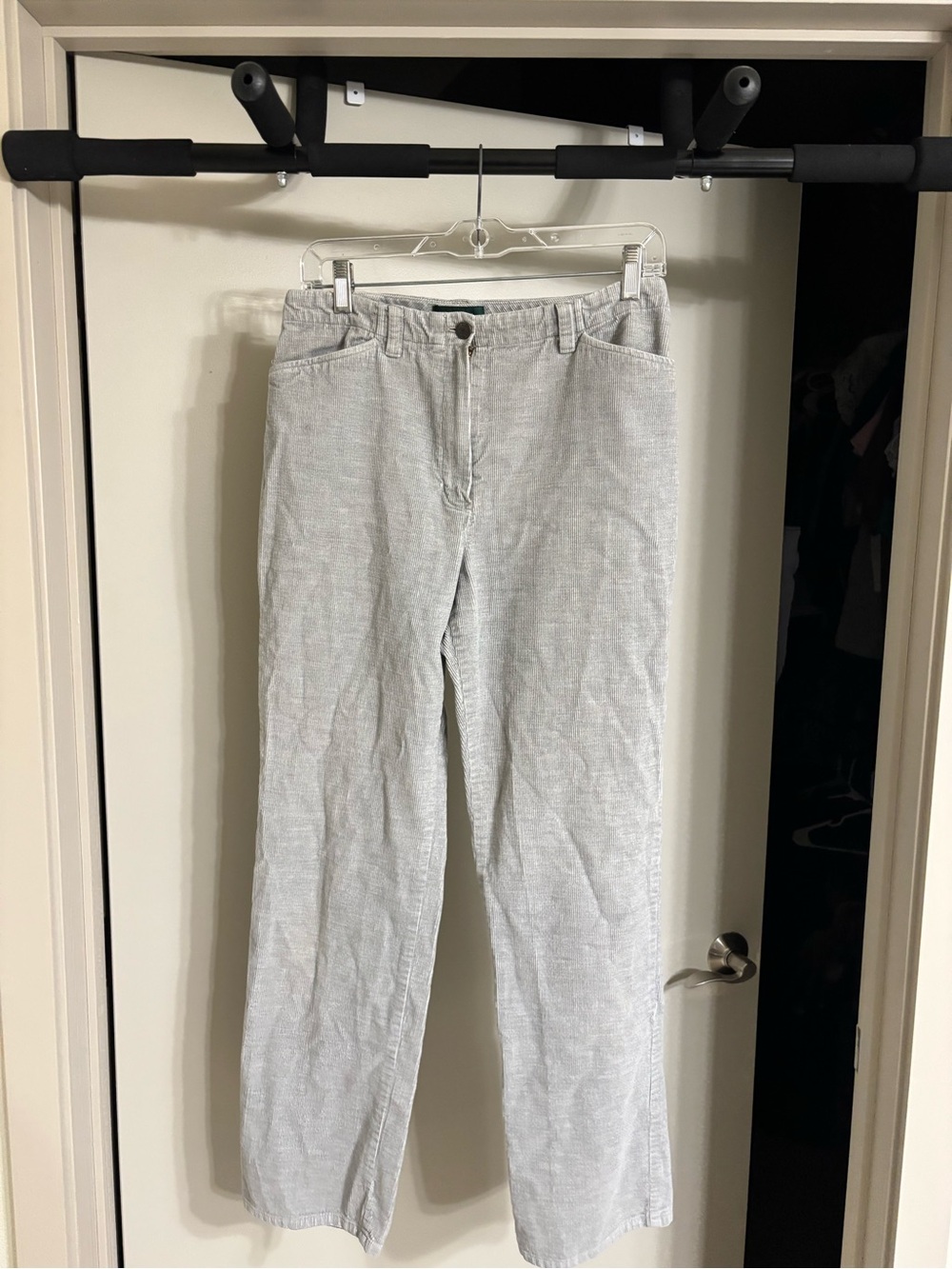 Ralph Lauren Light Gray Corduroy Straight Leg Pants